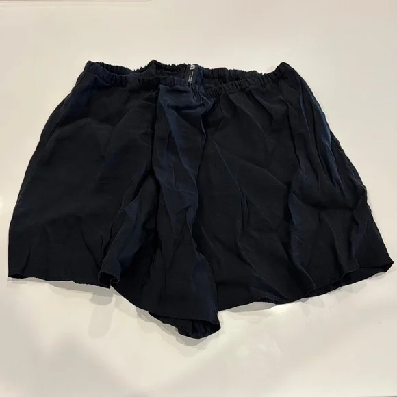 Zara Black High Waist Shorts Elastic Waistband - Picture 1 of 3